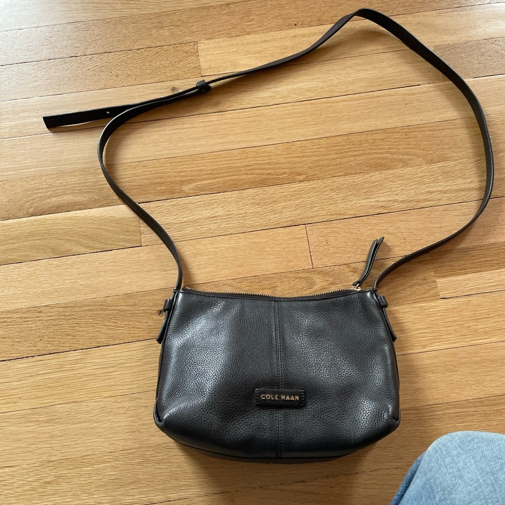 Black Leather cross body